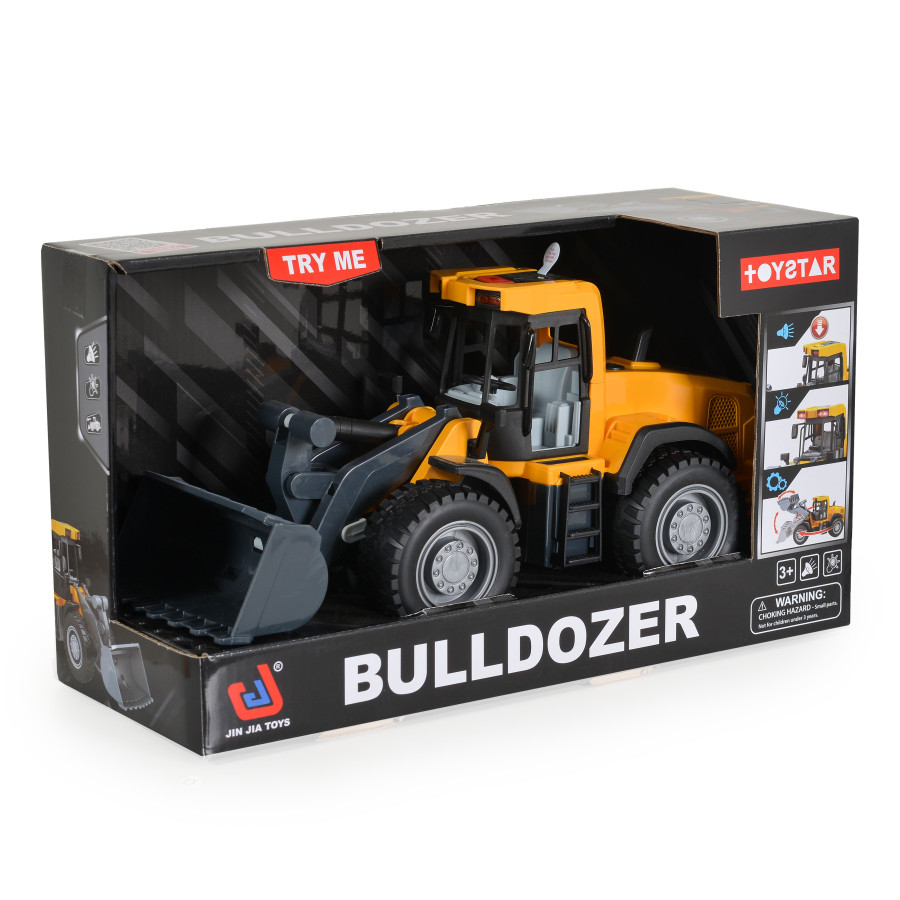 Булдозер със звук и светлина жълт 666-62P