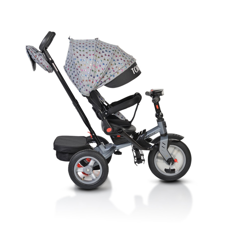 Детска триколка Tornado с музикално табло сив