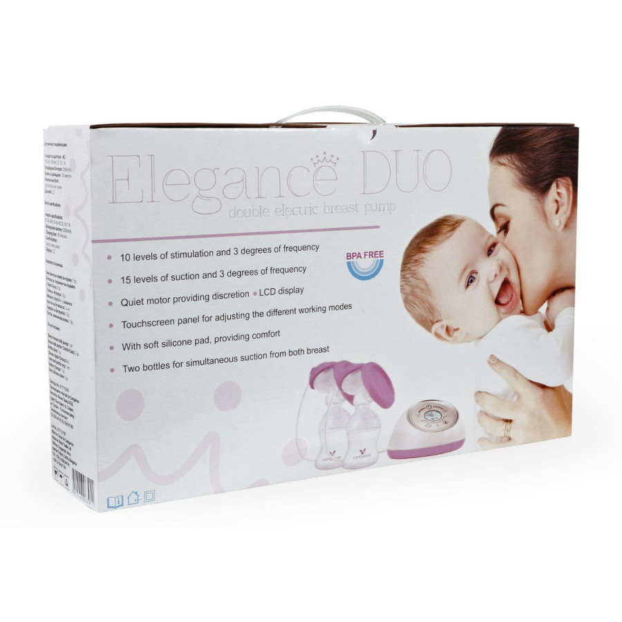 Електрическа помпа за кърма Elegance Duo лилав Електрическа помпа за кърма Elegance Duo лилав