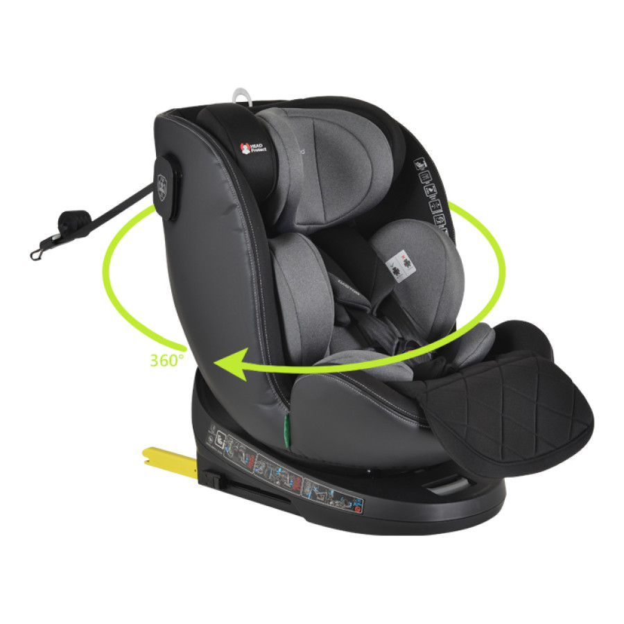 Стол за кола Castor I-size 40-150см сив