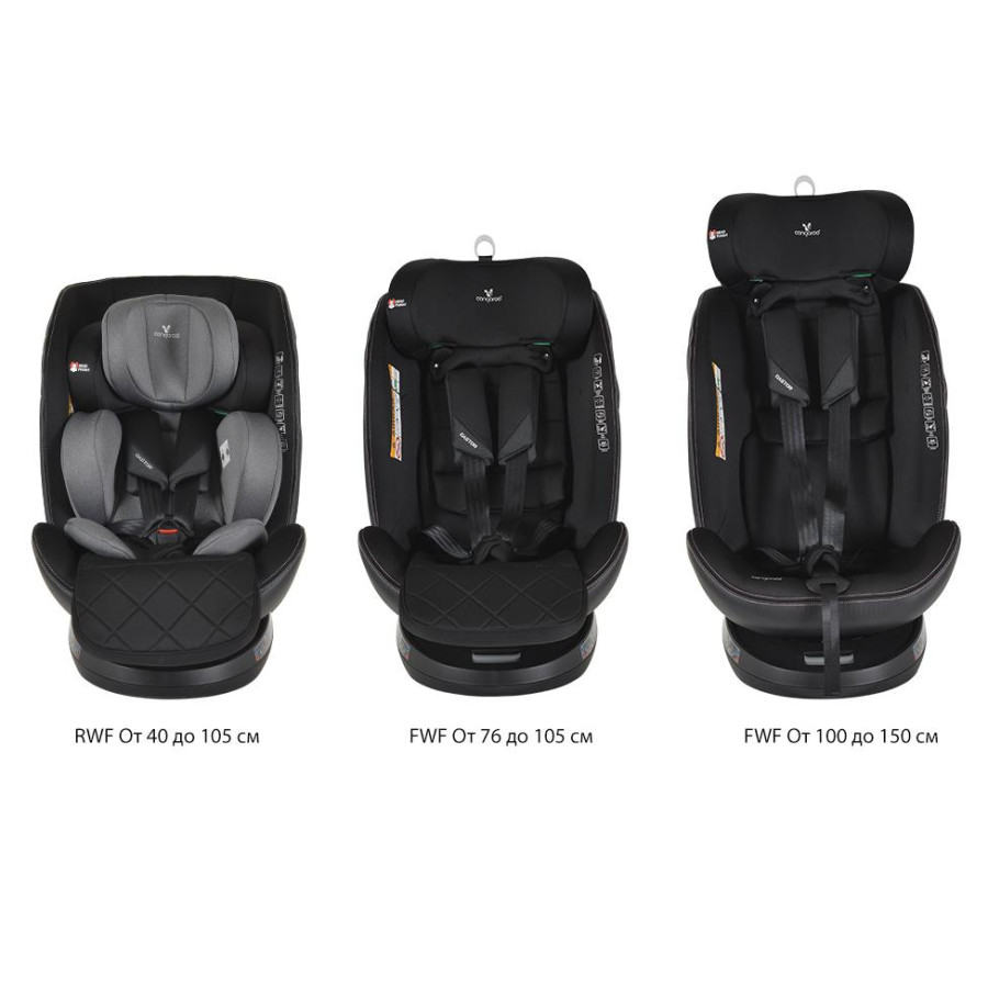 Стол за кола Castor I-size 40-150см сив