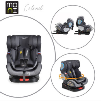 Стол за кола Colonel 360° с Izofix светлосив