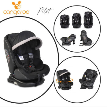 Стол за кола с Isofix система Pilot 360° черен