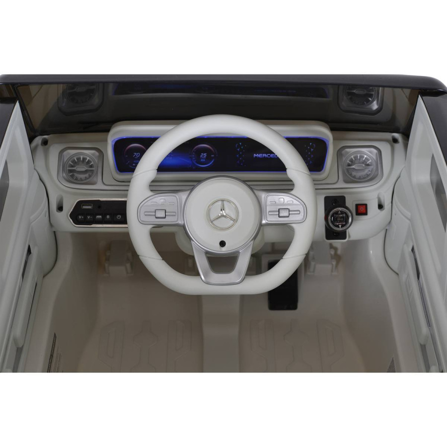 Акумулаторен джип Mercedes-Benz EQG бял