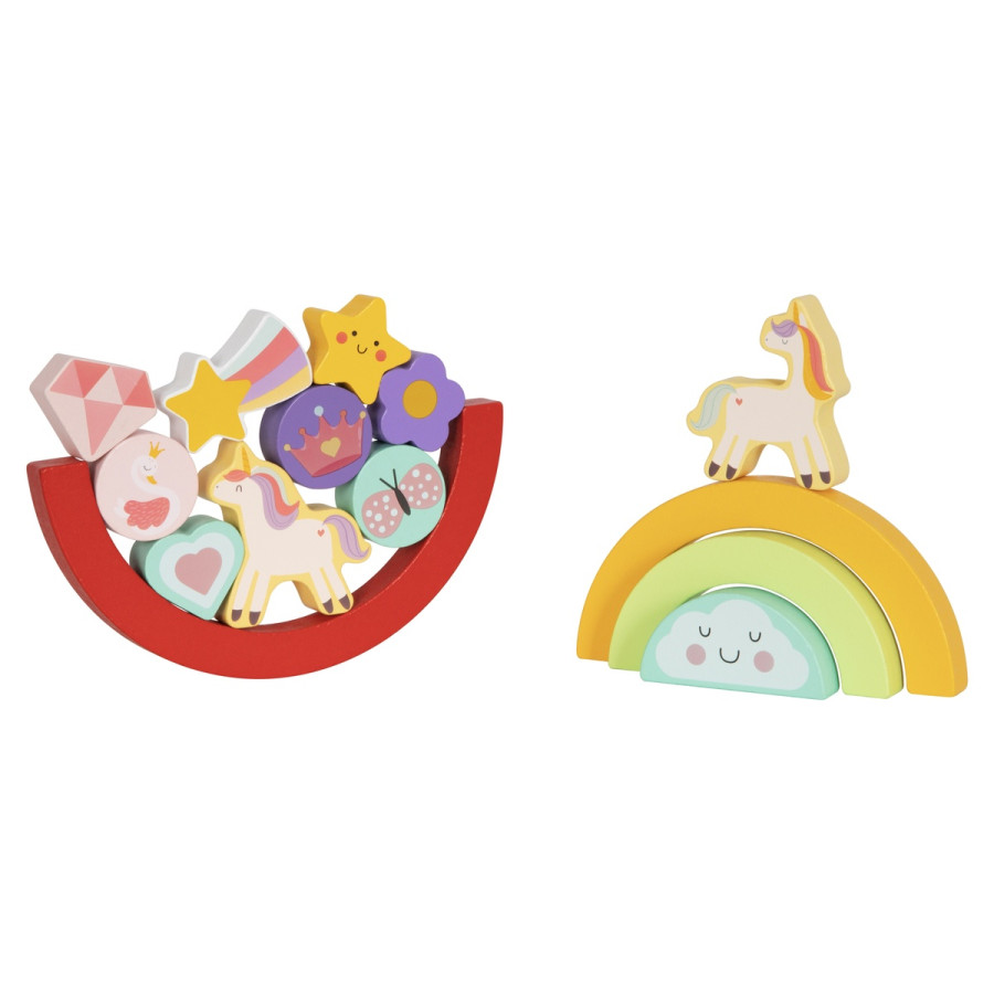 Дървен пъзел и игра за баланс 2в1 Unicorn HP088
