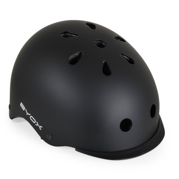 Каска Skate Y09 черна + LED светлина (54-58 cm)