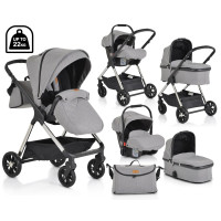 Комбинирана детска количка 3в1 Empire светлосив