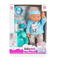 31cm Кукла с гърне и биберон Blue 6813 31cm Кукла с гърне и биберон Blue 6813
