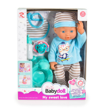 31cm Кукла с гърне и биберон Blue 6813