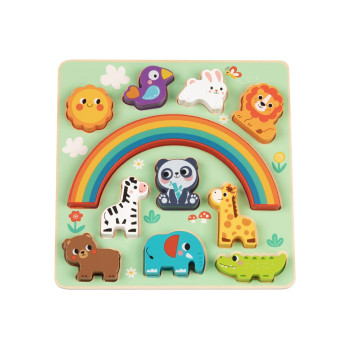 Дървен пъзел и игра за баланс Animals HP095
