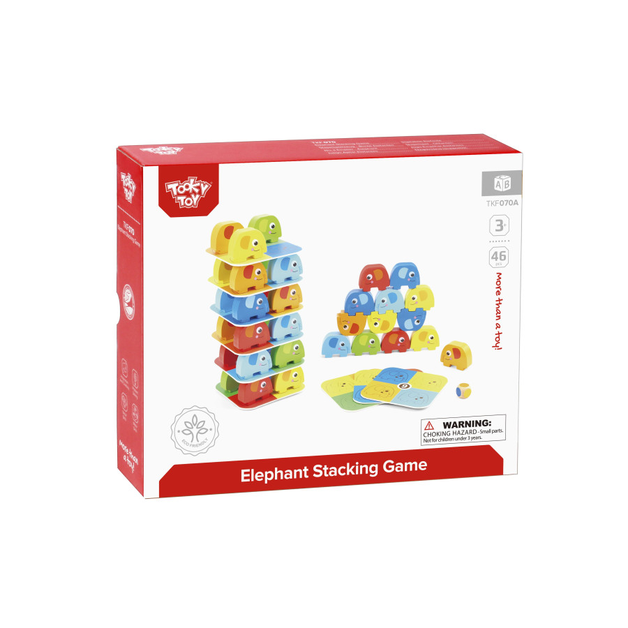 Дървена игра за баланс Elephant TKF070A 46 части