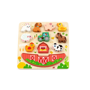 Дървен пъзел и игра за баланс Farm HP147