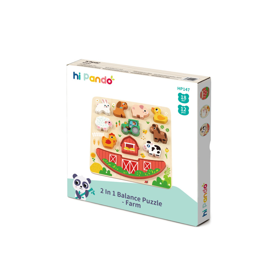 Дървен пъзел и игра за баланс Farm HP147