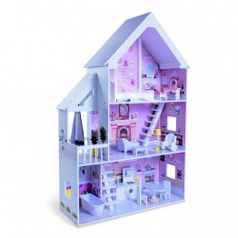 Дървена къща за кукли с обзавеждане Cinderella 4127