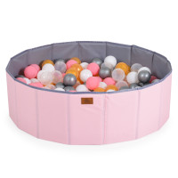 Сгъваем басейн с 90бр. топки Melo розов