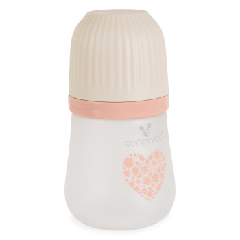 Шише стъклено широко 180ml Amori розов