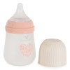Шише стъклено широко 180ml Amori розов