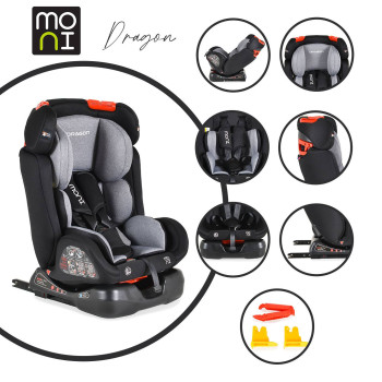 Стол за кола Dragon с Isofix черен