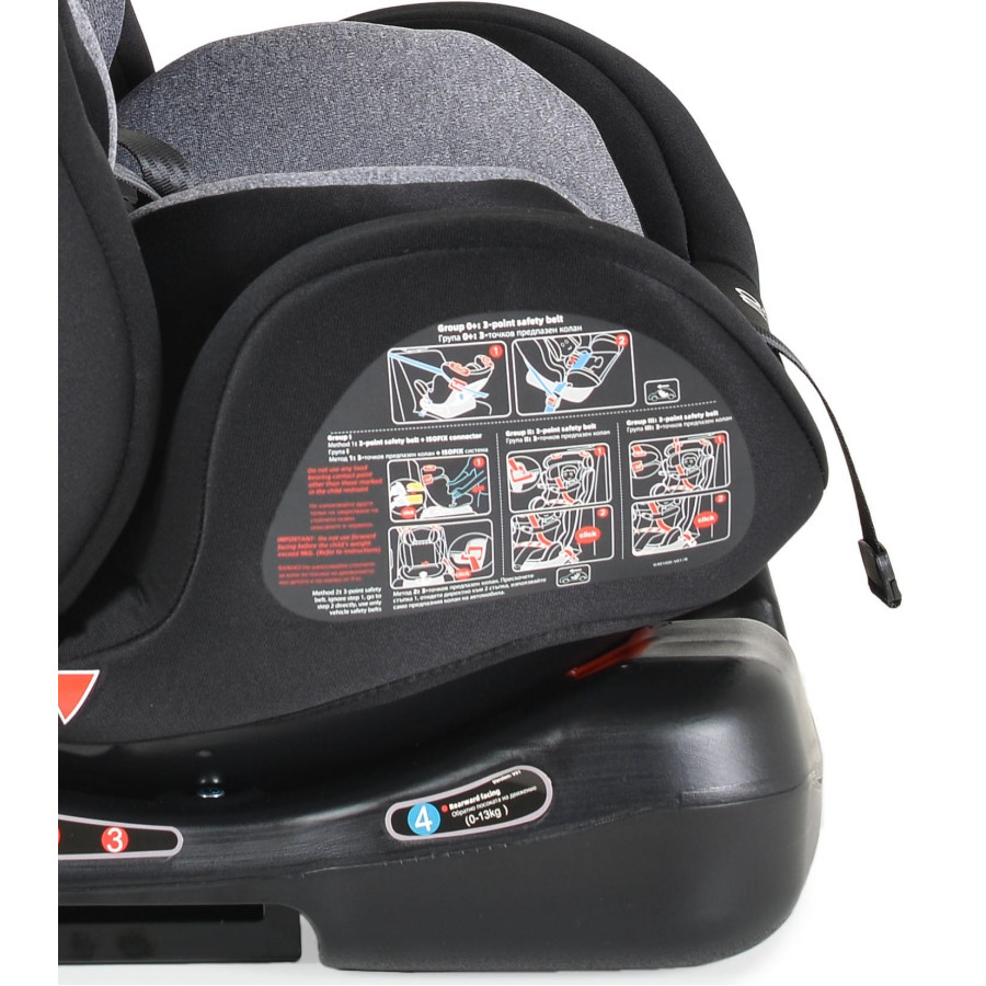 Стол за кола Dragon с Isofix черен