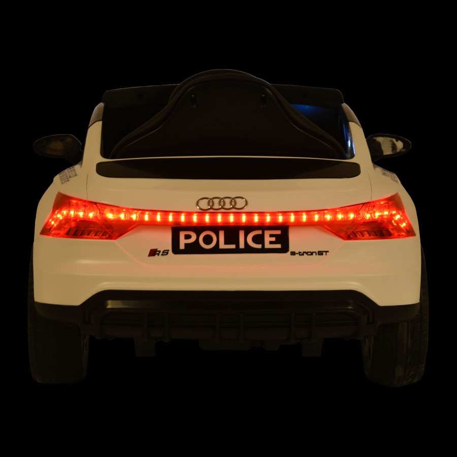 Акумулаторна кола Audi RS e-tron 717 бял полиция