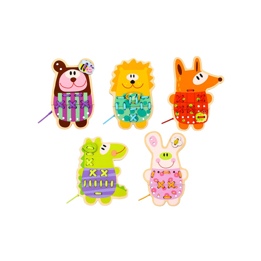 Дървена игра за шиене Animals TL417