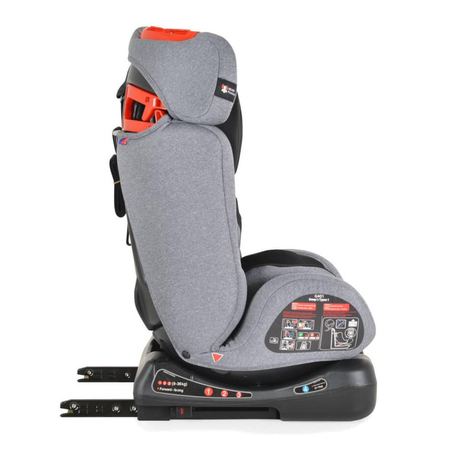 Стол за кола Dragon с Isofix сив