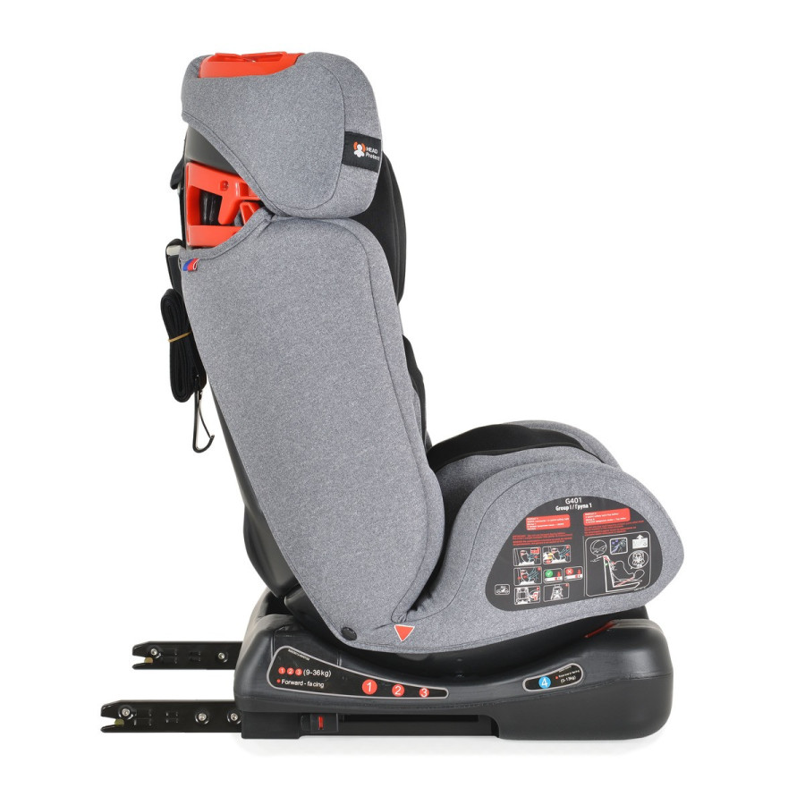 Стол за кола Dragon с Isofix сив