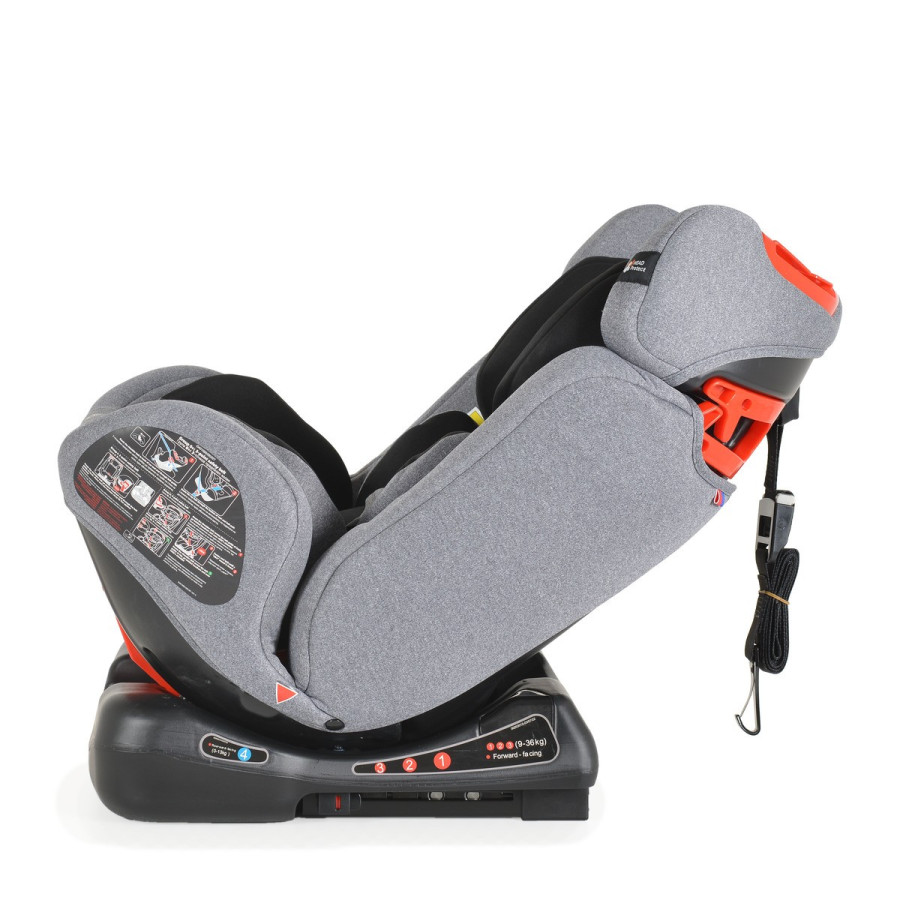 Стол за кола Dragon с Isofix сив