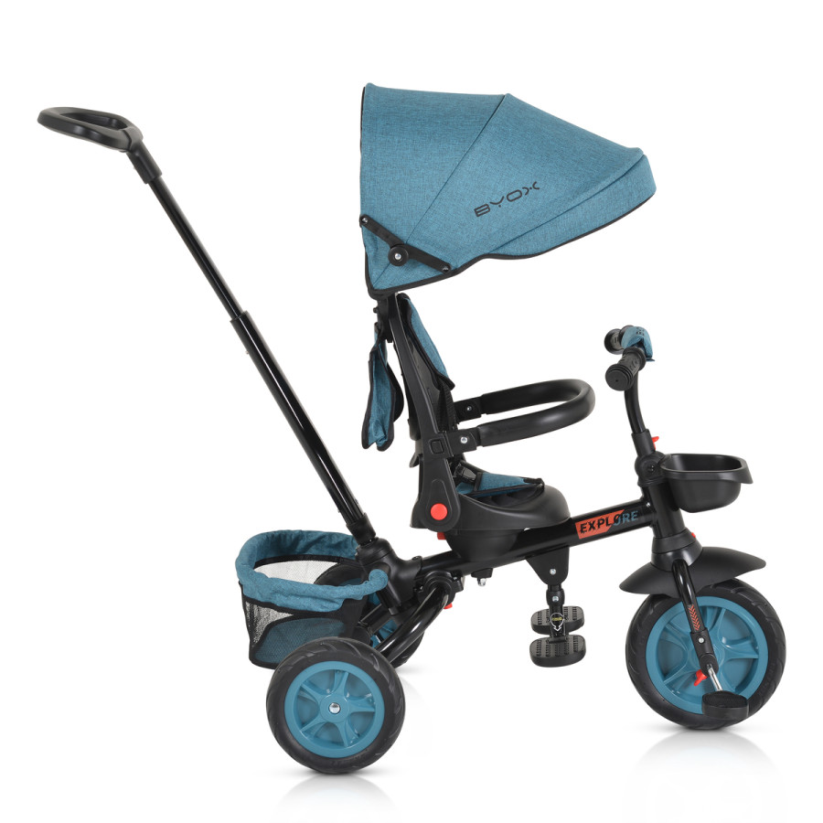 Детска Триколка Explore със сгъваемо кормило тюркоаз