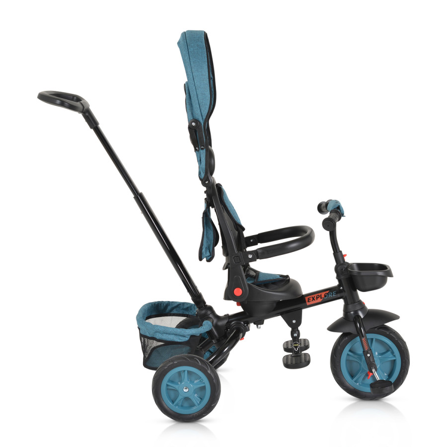 Детска Триколка Explore със сгъваемо кормило тюркоаз