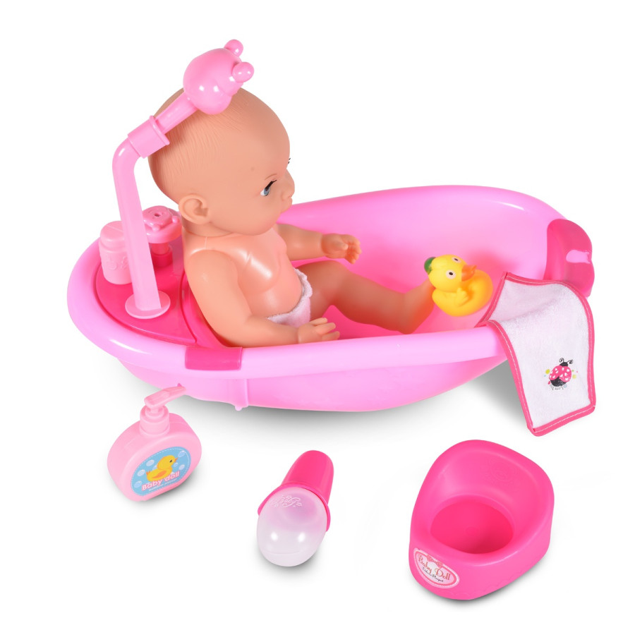 Кукла 36cm сет с вана за къпане 8108