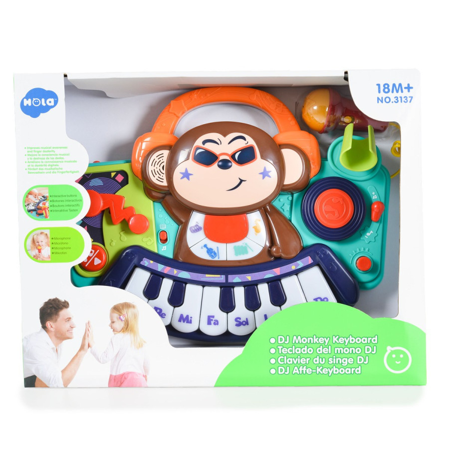 Мини пиано с микрофон DJ Monkey 3137