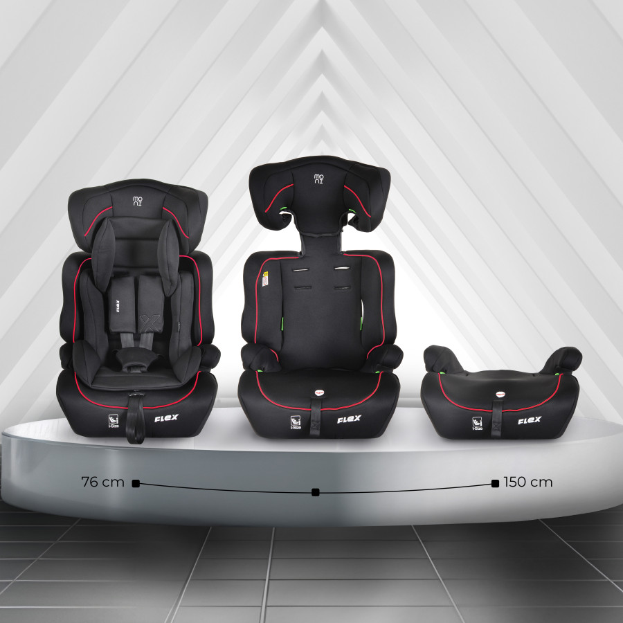 Стол за кола Flex 76-150 см червен