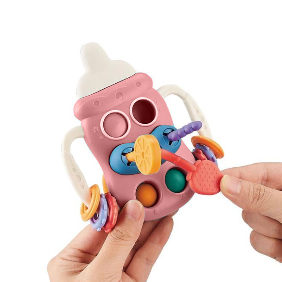 Бебешка сензорна играчка Baby Bottle Pink