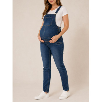 Гащеризон за бременни в деним с джоб отпред