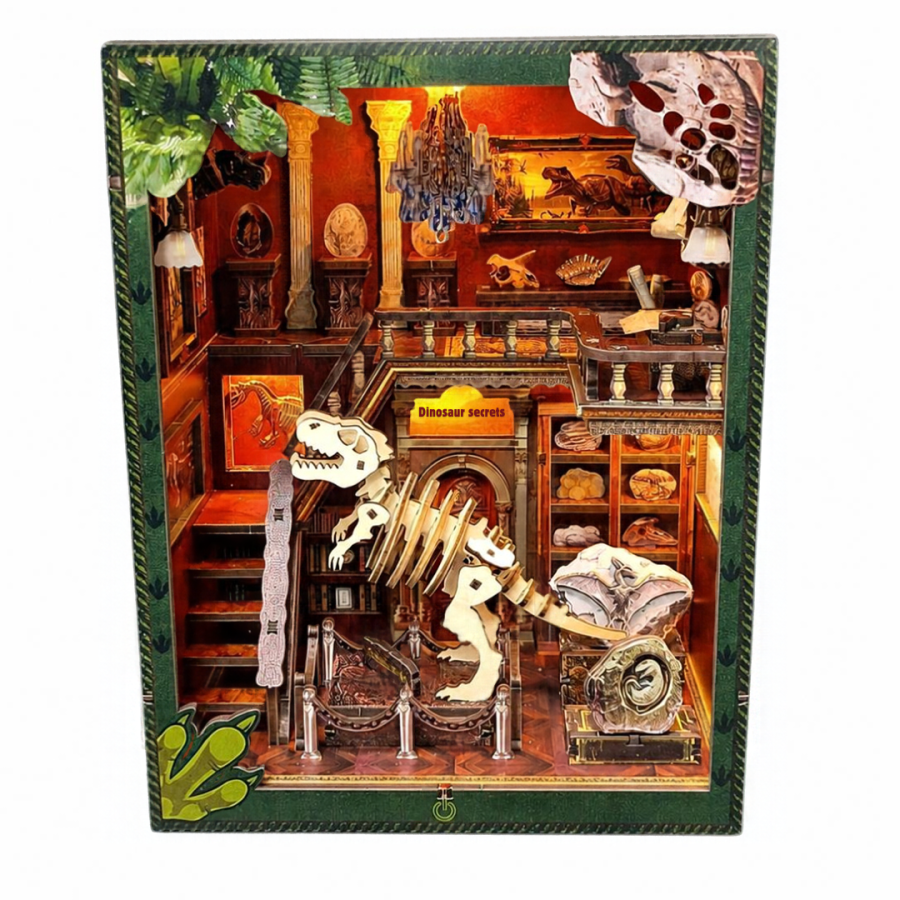 Сглобяем модел Book Nook Dinosaur Museum