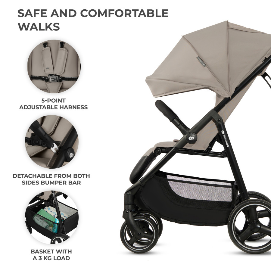 Kinderkraft TRIG 3 бебешка количка Stone Beige