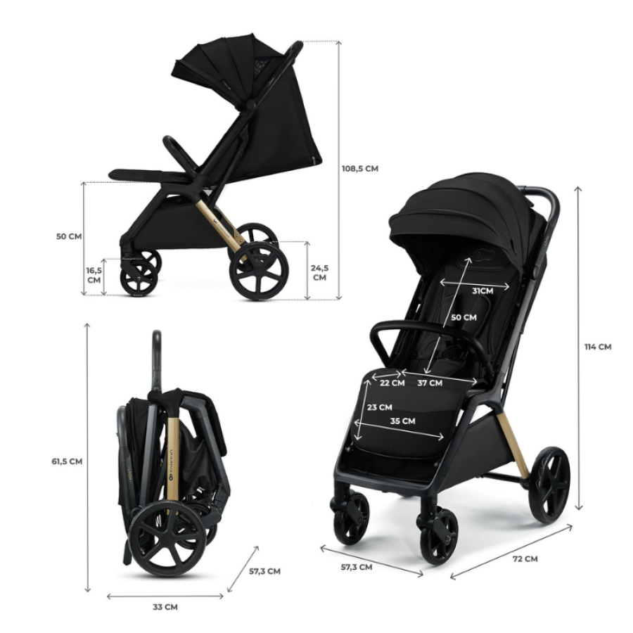 Kinderkraft LOOM бебешка количка Ink Black