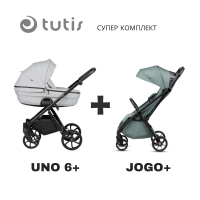 Tutis UNO 6+ бебешка количка 2в1 142 Risso + JOGO+ mint