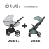 Tutis UNO 6+ бебешка количка 2в1 142 Risso + JOGO+ mint