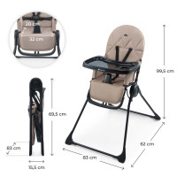 Kinderkraft Binci столче за хранене Beige