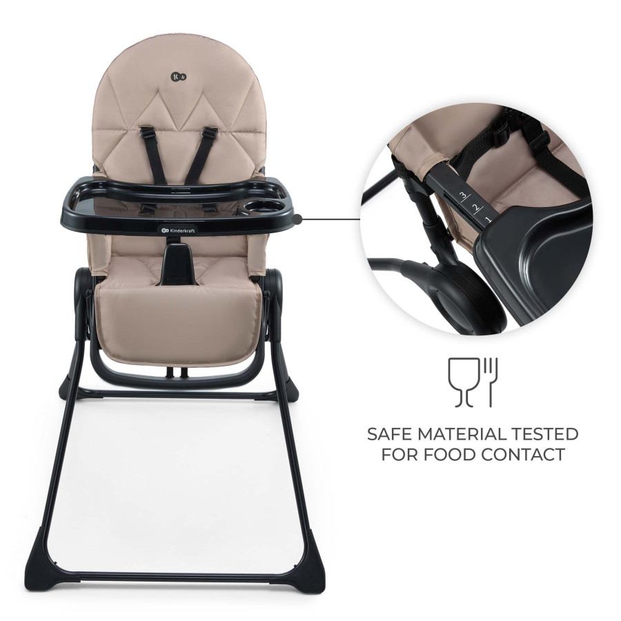 Kinderkraft Binci столче за хранене Beige
