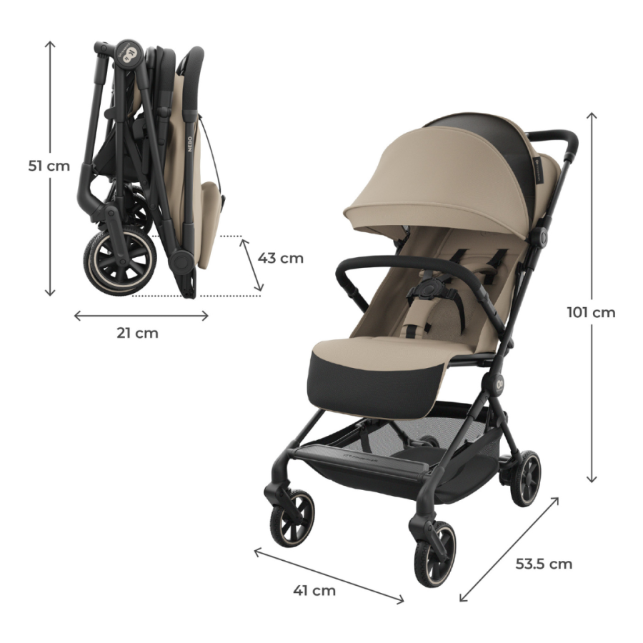 Бебешка количка Kinderkraft Nebo Soft Beige