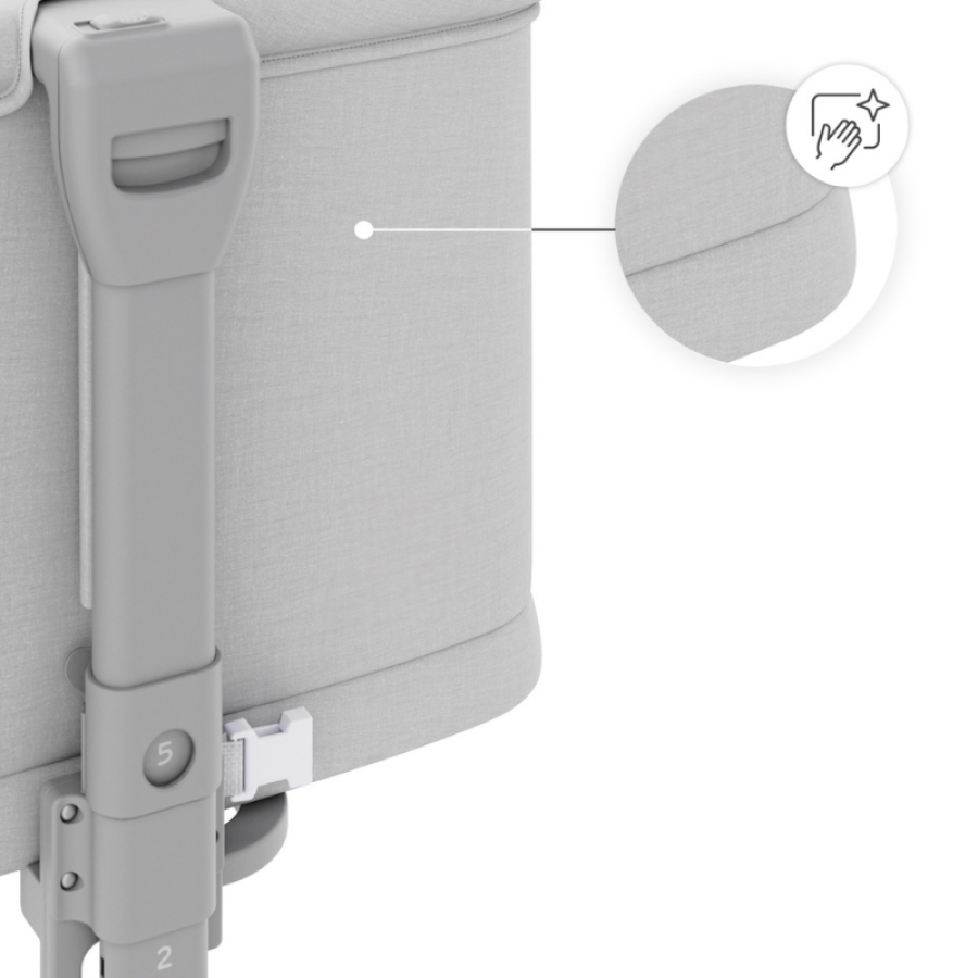 Бебешка кошара KinderKraft Nestee Grow 2 Light Grey