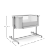 Бебешка кошара KinderKraft Nestee Grow 2 Light Grey