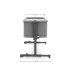 Бебешка кошара KinderKraft Nestee Grow 2 Dark Grey