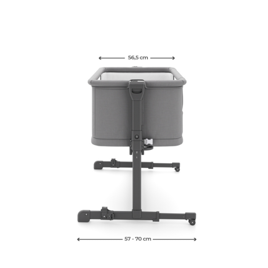 Бебешка кошара KinderKraft Nestee Grow 2 Dark Grey