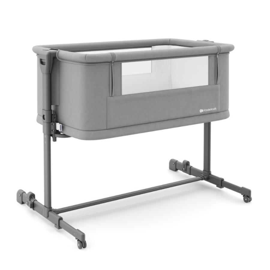 Бебешка кошара KinderKraft Nestee Grow 2 Dark Grey