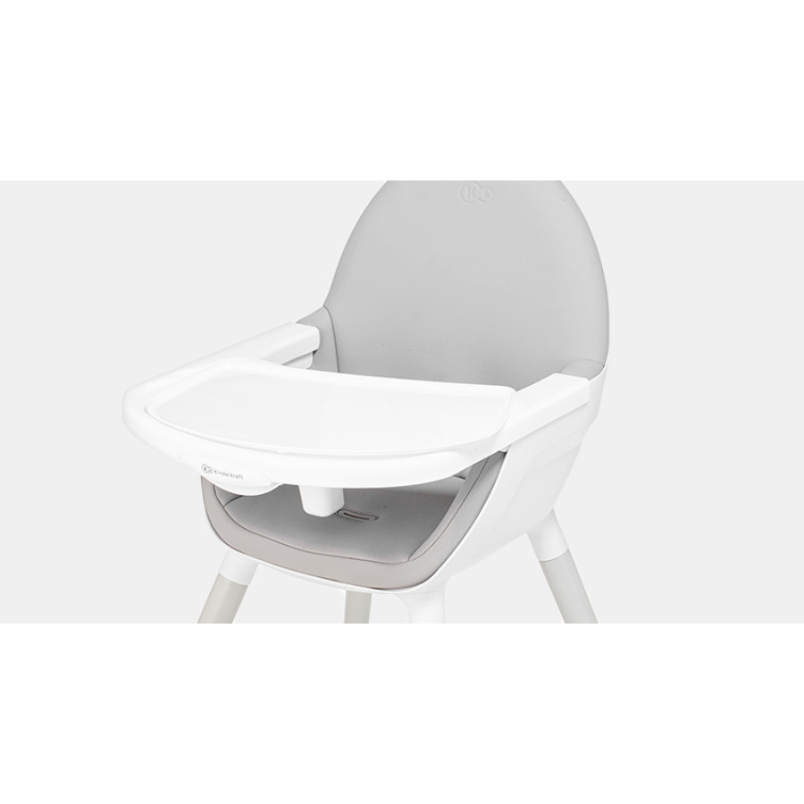 KinderKraft столче за хранене 2IN1 FINI сиво/сиви крака