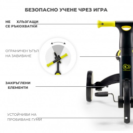 Kinderkraft триколка 3в1 4TRIKE Yellow